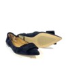 Damenschuhe Pomme d'Or Ballerina Veloursleder Dunkelblau mit Masche