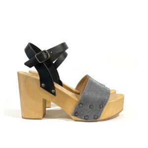 Antidoti - Damenschuhe - Zoccoletti Grau Schwarz Holz