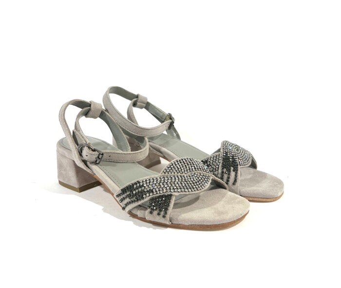 Apepazza Veloursleder Grau Damenschuhe Sandalen