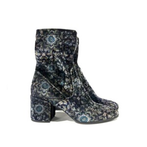 Strategia - Boots Blau Samt Damenschuhe