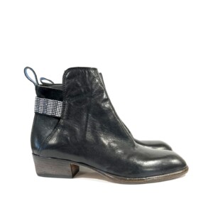 Damenschuhe Boots --Leder Schwarz MOMA