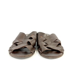 Lederciabattine Dunkelbraun Punto Pigro Damenschuhe