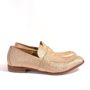 Damenschuhe BCC Mokassin --Leder Rosagold