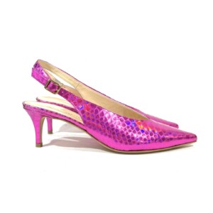 Damenschuhe Le Prosperine Leder Farbe Fuchsia Chanel