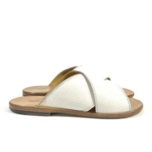 BCC - Damenschuhe Ledersandalen Weiss