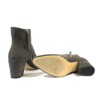 Pomme d'Or - Stiefelette auf Absatz Veloursleder Grau