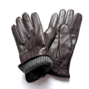 Herren-Handschuhe Hirschleder Braun Restelli