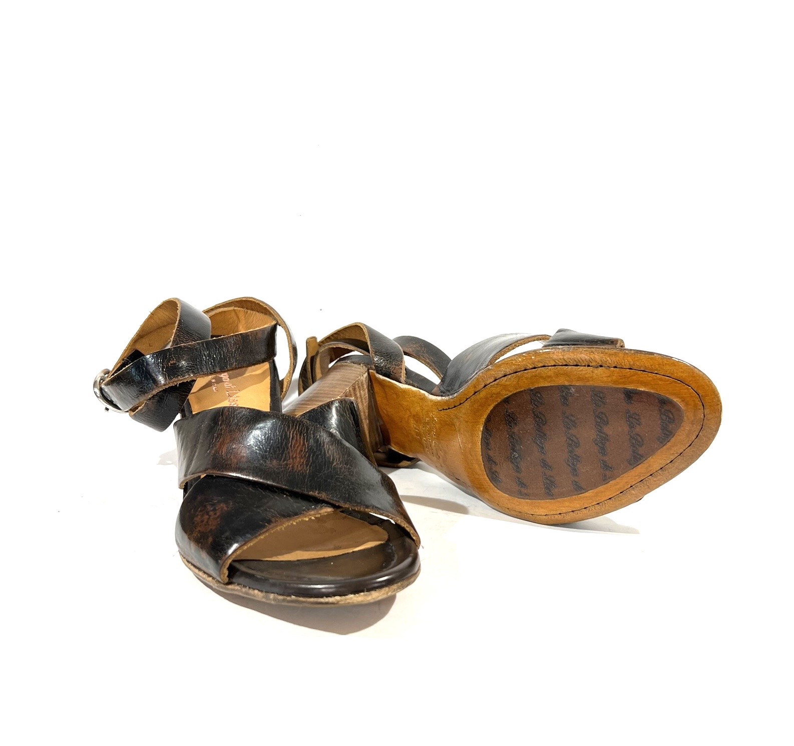 La Bottega di Lisa- Damenschuhe Sandalen Leder Vacchetta Braun La Bottega di Lisa- Damenschuhe Sandalen Leder Vacchetta Braun