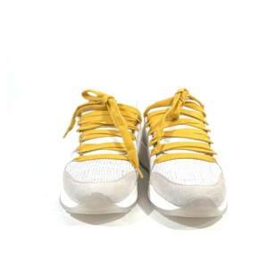 MYM Damensneaker Leder Farbe Weiss und Senf