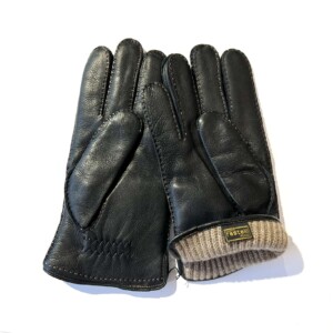 Schwarze Herren-Handschuhe RESTELLI - vorne