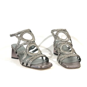 DAMENSCHUHE - SANDALEN PONS QUINTANA GEFLOCHTEN FARBE ACERO