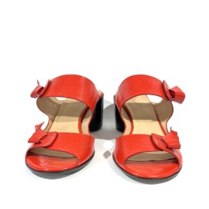 Damenschuhe - Ink Damensandale Leder Rot