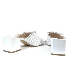 Damenschuhe - Weisse Mules NOA Sandalen