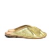 Damenschuhe Slippers Punto Pigro - Gold Leder
