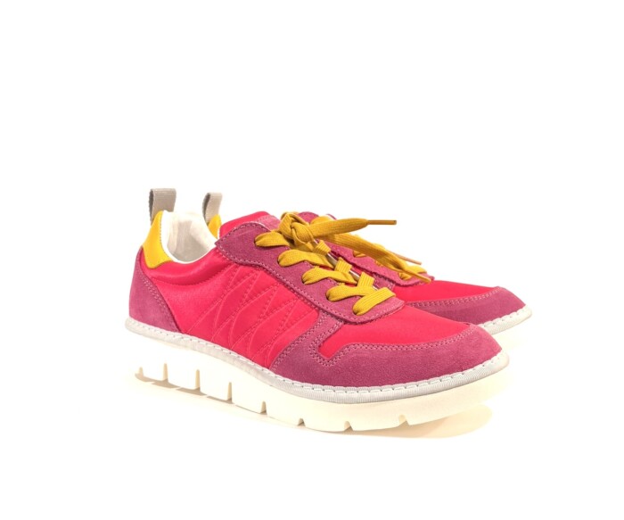 Panchic Damenschuhe Sneaker Fuchsia Gelb