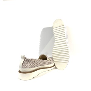 XSA - Damenschuhe Loafers geflochten Beige