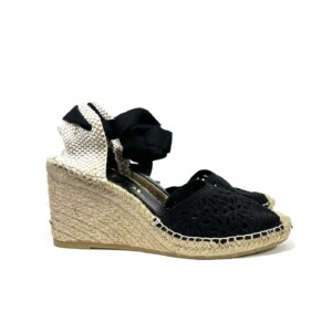Schwarze Damen-Wedge-Espadrilles von Maypol