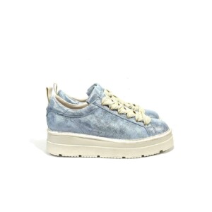 Panchic - Ledersneaker Metallic Blau