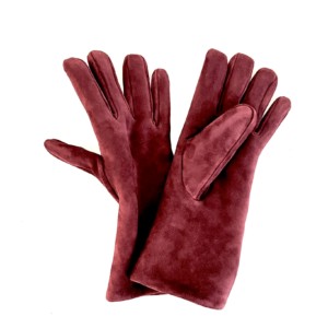Handschuhe Veloursleder Bordeaux Restelli - vorne