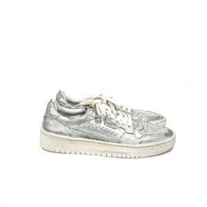 Damensneaker Leder Silber