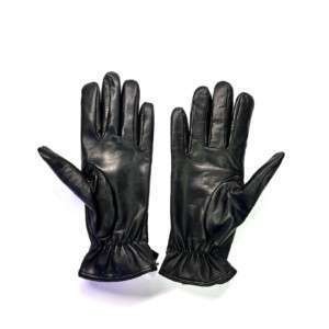 Damen Handschuhe Schwarze Nappa-Leder Restelli