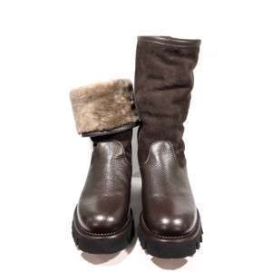 Lammfellboots Farbe Dunkelbraun Caiman-Damenschuhe