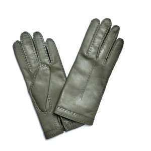 Damen Handschuhe Military Grün Restelli Nappa Leder
