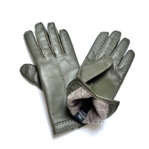 Damen Handschuhe Military Grün Restelli - aus Nappa Leder