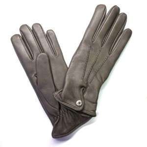 Damen Handschuhe Nappa Leder Taupe - Restelli