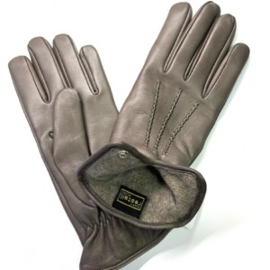 Damen Handschuhe Nappa Leder Taupe Restelli