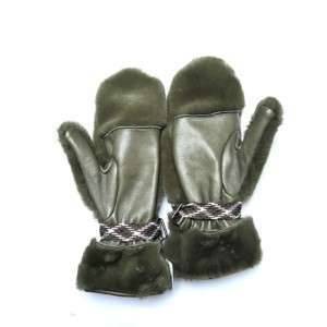 Fäustlinge - Damenhandschuhe Orso - Farbe Grün - Restelli