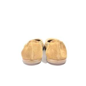 Damen-Leder-Ballerina von Laura Bellariva - Veloursleder Cuoio