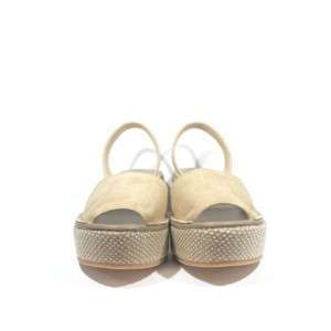 Plateau-Sandale Veloursleder Caramel von RIA-vorne