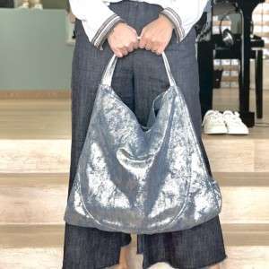 Parachute Bag Blau-Silber Laura Di Maggio - Made in Italy