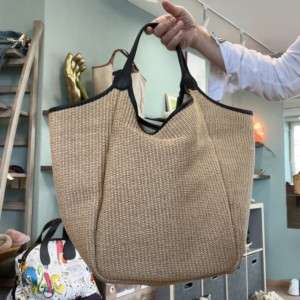 Shopper Marco Masi - aus Rafia - Profil Leder Schwarz.jpg