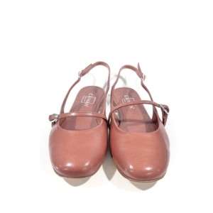 Slingback Ballerina Dark Pink Caiman Made in Italy-vorne
