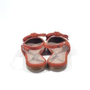 Slingback Ballerina Veloursleder Orange Caiman - Made in Italy