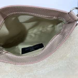 Umhängetasche aus Leder Farbe Beige - Made in Italy - Laura Di Maggio