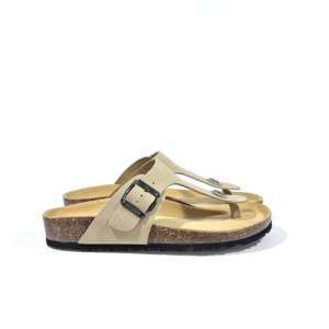 Zehentrenner Damensandalen Nubukleder von BIONATURA - Made in Italy