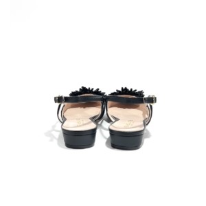Sling-back Ballerina - Evaluna - Schwarz