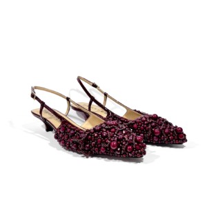 Damenschuhe - Bordeaux Sling Back Ballerina - Le Prosperine