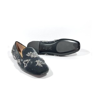 Loafer aus Samt Farbe Grau Prosperine - Mit Strass Applikationen