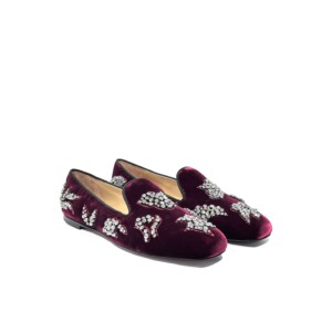 Loafers Samt Bordeaux Le Prosperine